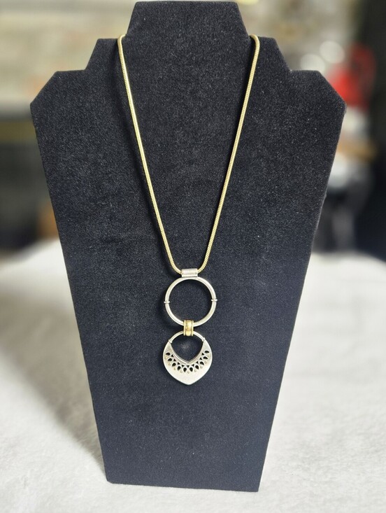 Lucky Brand Jewelry - LUCKY Adj Two Tone Chain Pendant Necklace w/ Drop Silver Accents MUST SEE GUC